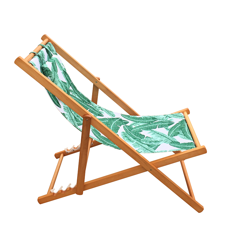 Outdoor Camping Decke - Sedia da spiaggia pieghevole in legno