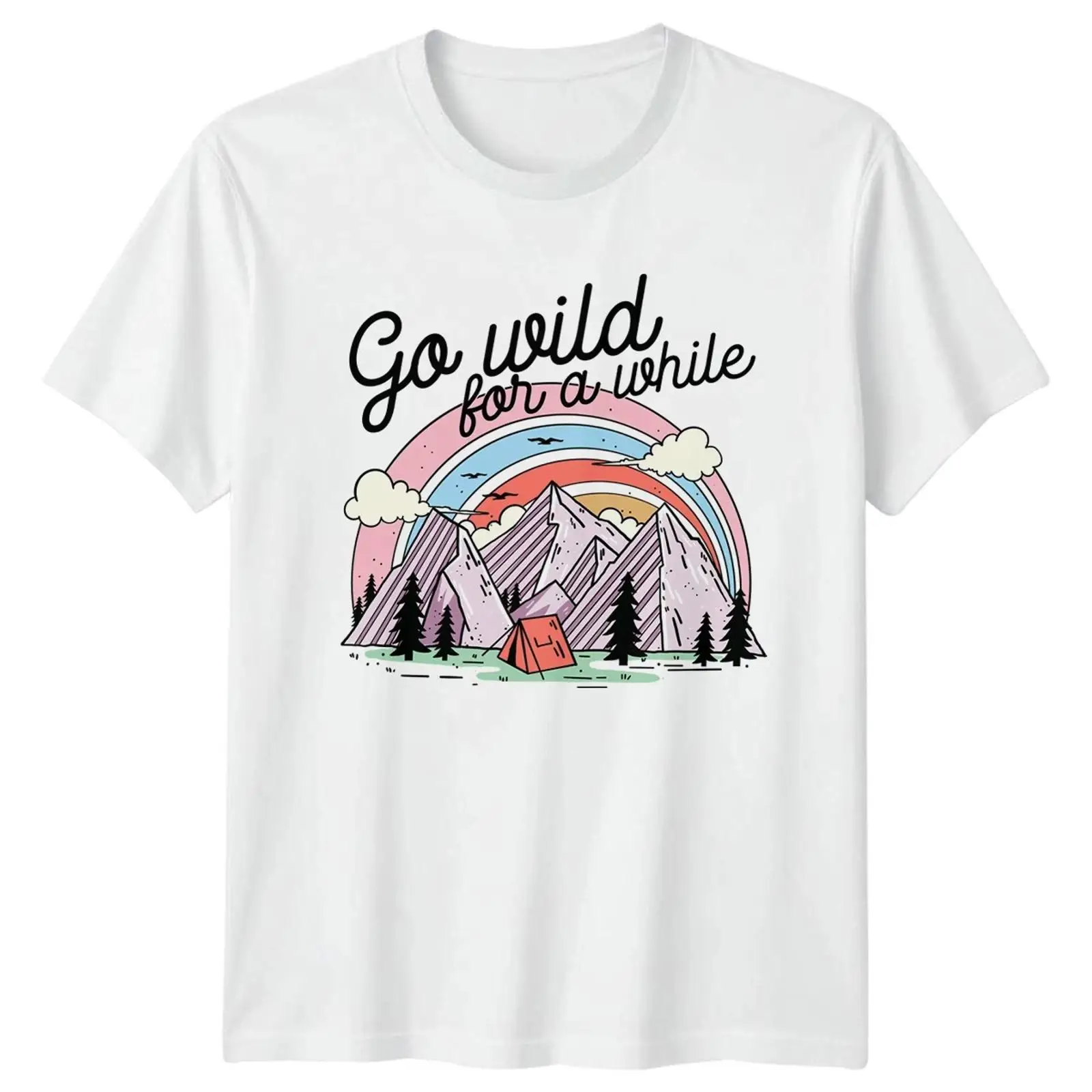Outdoor Und Camping - Maglietta Go Wild For A While,
