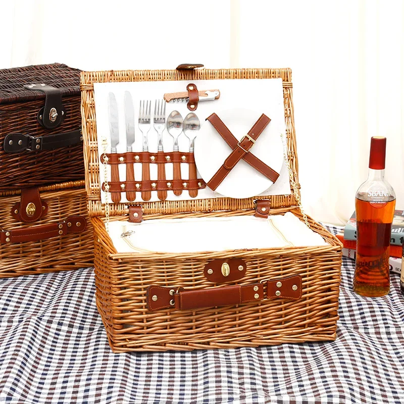 Outdoor Camping Box - Cesto da Picnic per Famiglie, Cesto