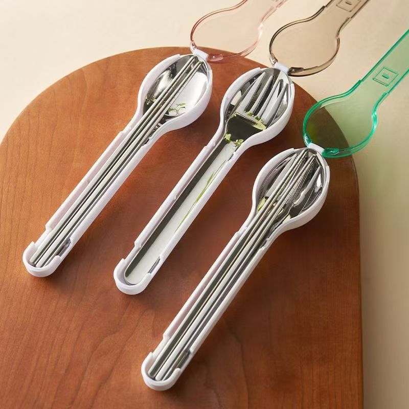 Outdoor Camping Box - Set di posate portatili con scatola