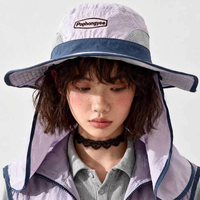 Camping Outdoor Quick Drying Sun Neck Protection Cap Hat - Cappelli a secchiello da donna alla