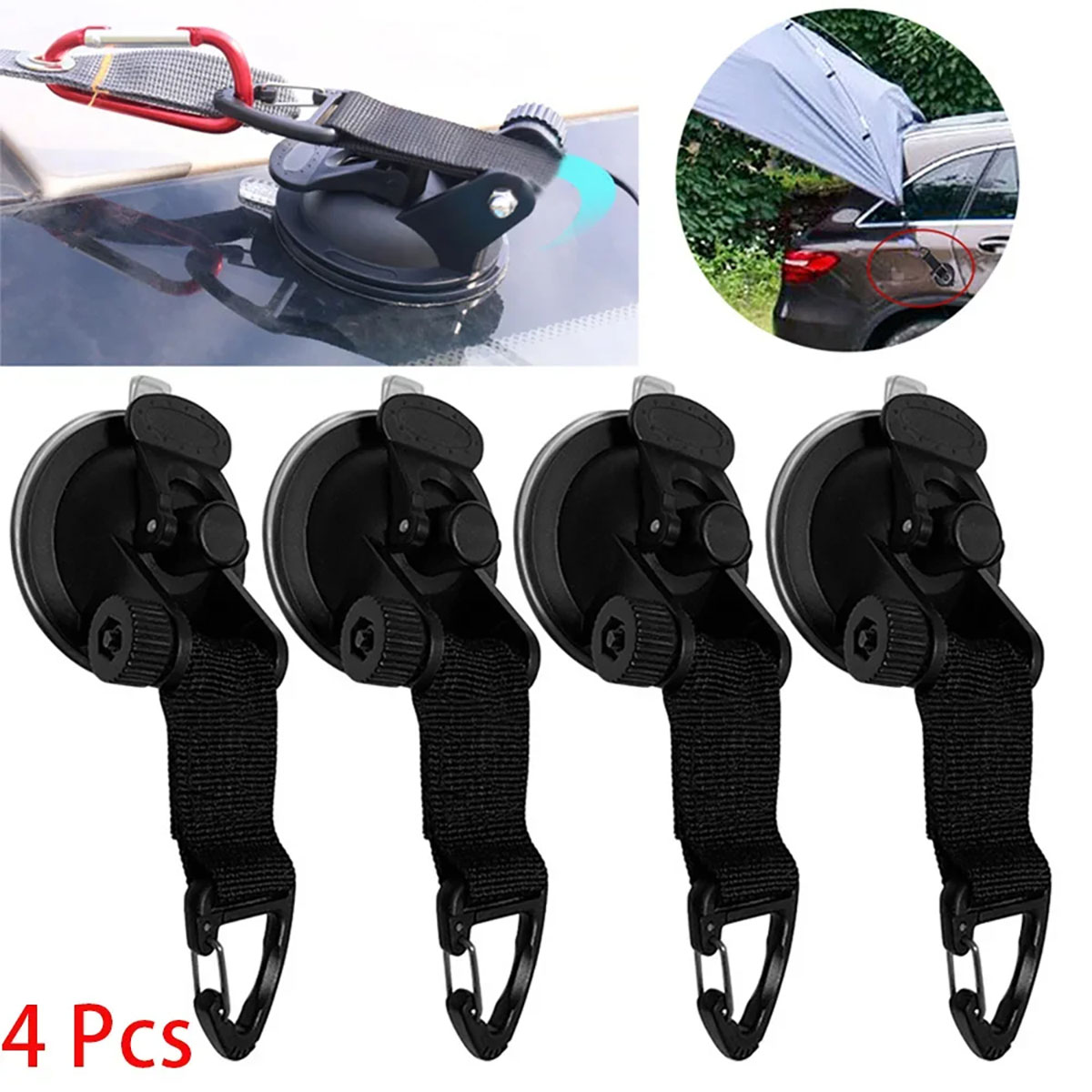 Camping Zelt Outdoor - 1/4 Pezzi Ganci a ventosa per