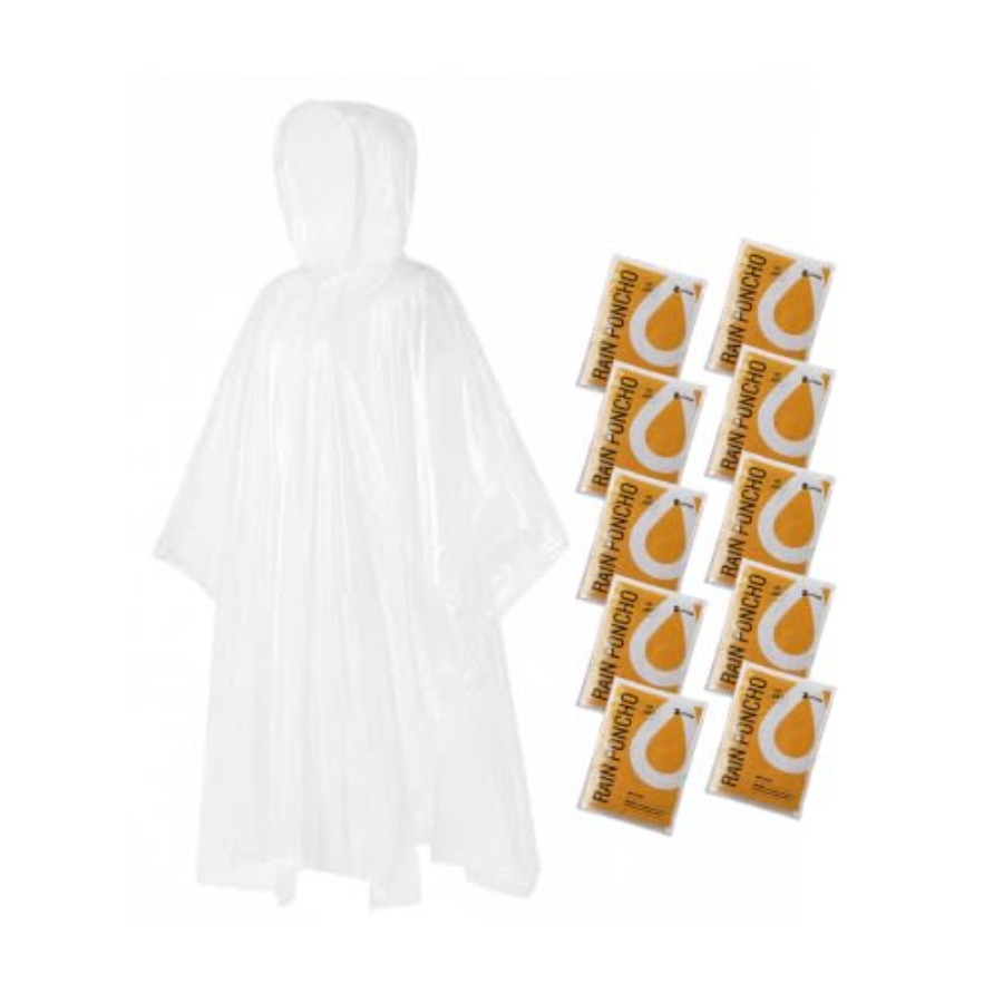 Camping Rain Poncho - Poncho Impermeabile Monouso per Adulti, Confezione