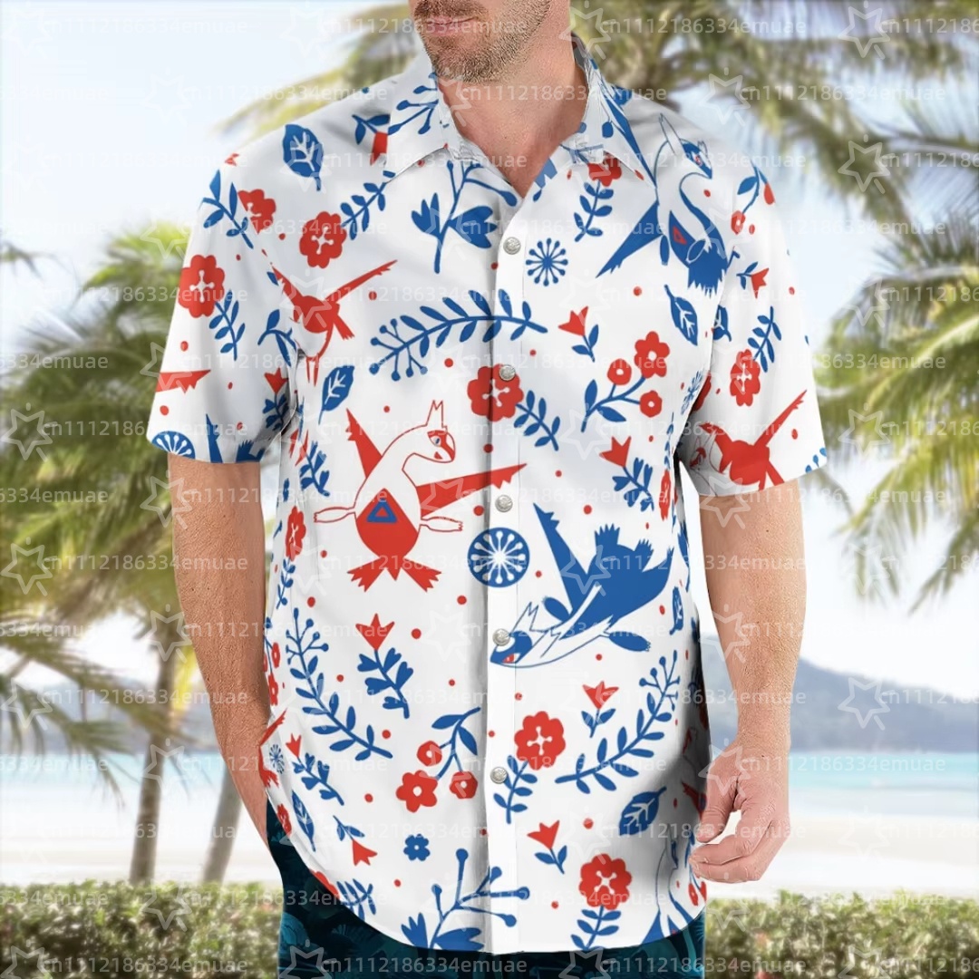 Outdoor Camping Outfit - T-shirt Grafica Hawaiana Aloha Latias Latios
