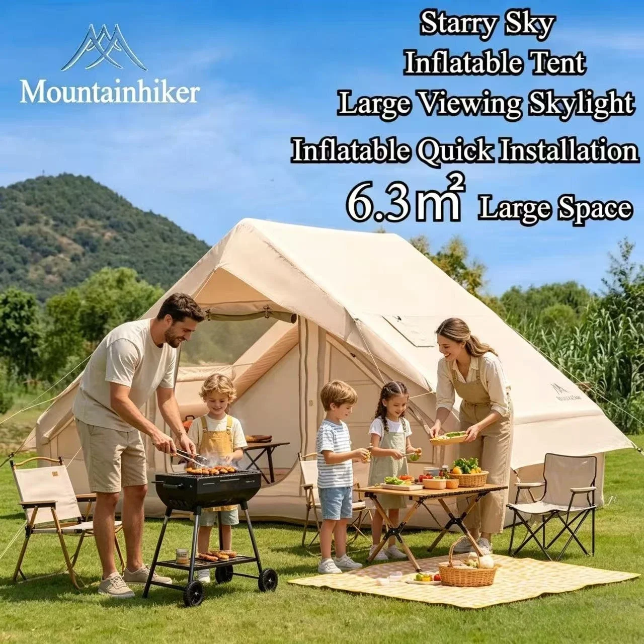 Outdoor Camping Inflatable Tent - MOUNTAINHIKER Tenda Gonfiabile Extra Large per