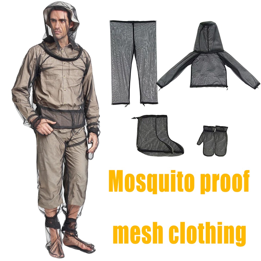 Outdoor Camping Outfit - Tuta antizanzare da esterno con cappuccio