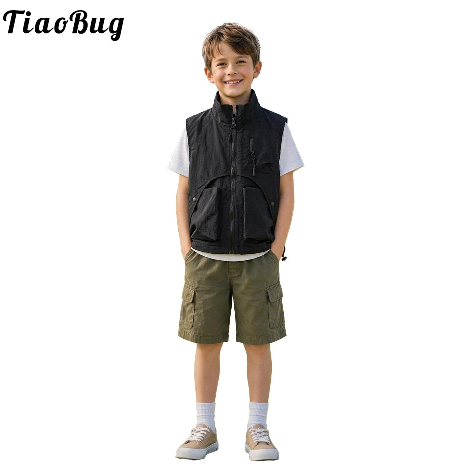 Outdoor Camping Activities For Kids - Gilet Cargo alla Moda per Ragazzi