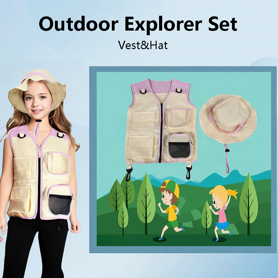 Outdoor Camping Activities For Kids - Bambini Explorer gilet cappello vestito avventura