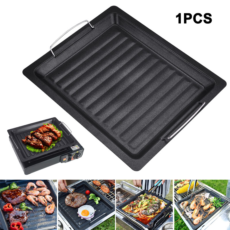 Camp Cooking Set - Padella per grigliare quadrata spessa da