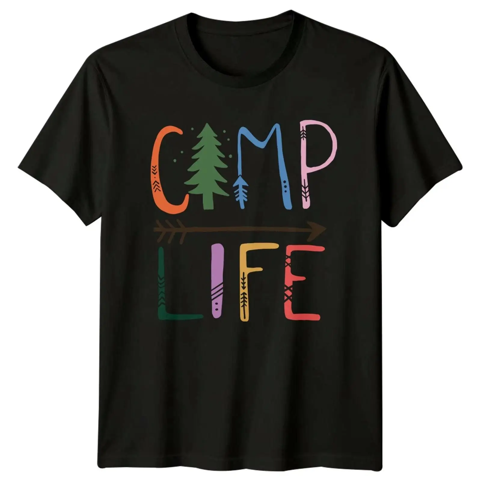 Outdoor Und Camping - Maglietta Camp Life Rustikal Outdoor Camping
