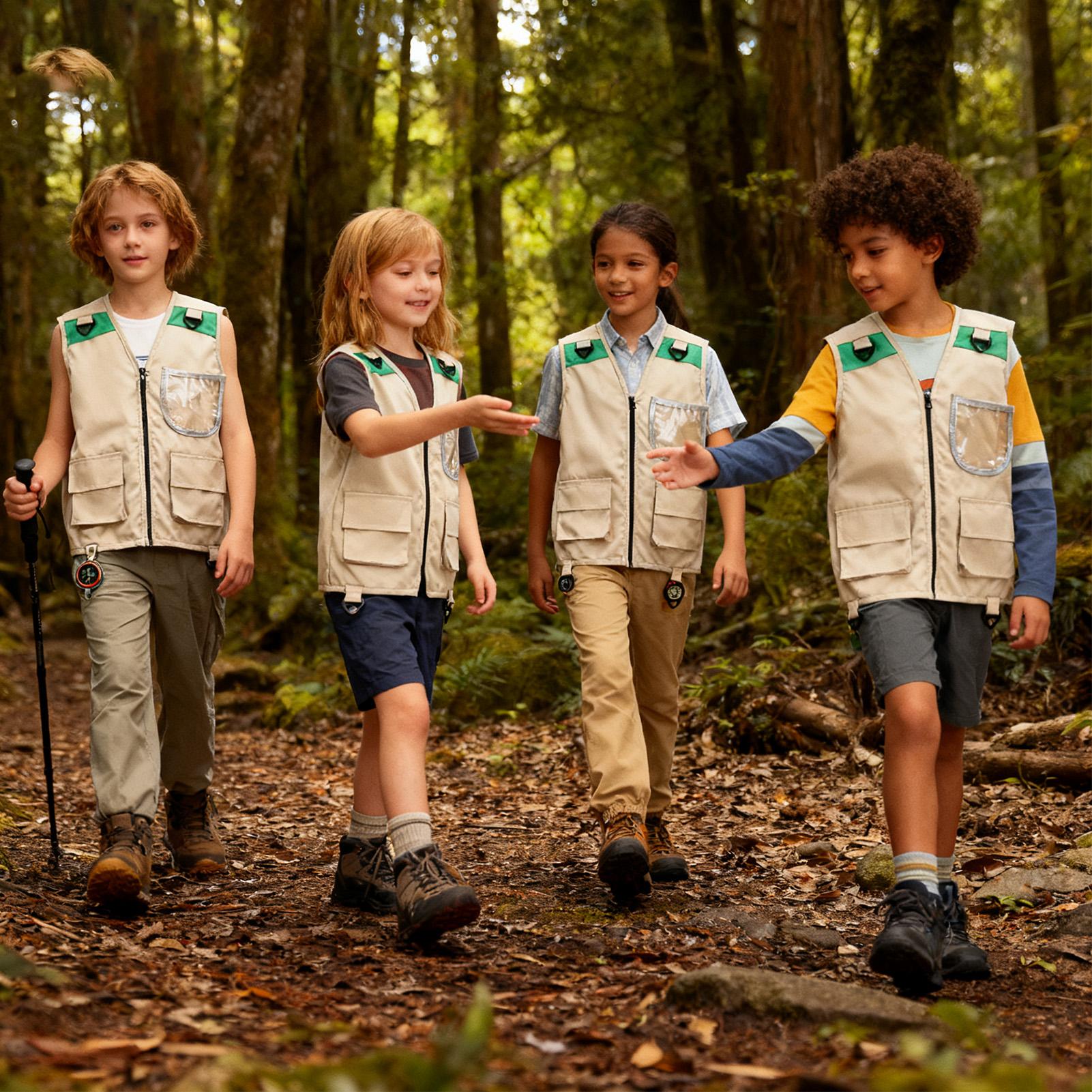Outdoor Camping Activities For Kids - Gilet cargo per bambini Giacca senza