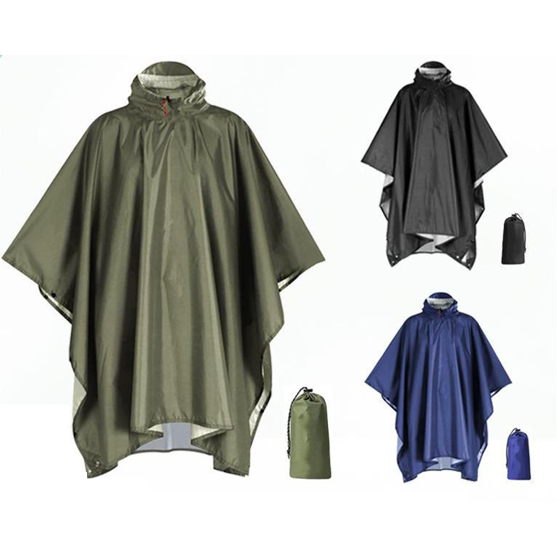 Camping Rain Poncho - Poncho antipioggia resistente per zaino in