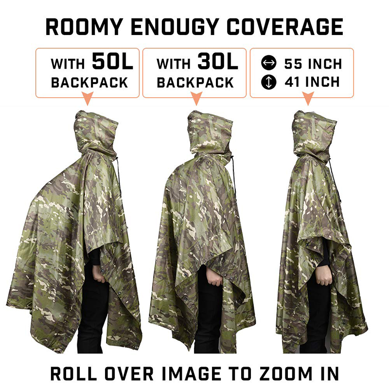 Impermeabile Mimetico Tattico  - Camping Rain Poncho recensione e prezzo