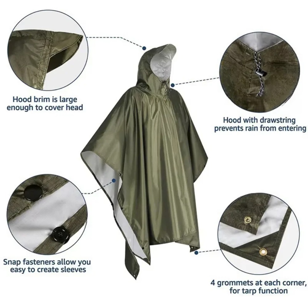 Poncho antipioggia militare mu - Camping Rain Poncho recensione e prezzo