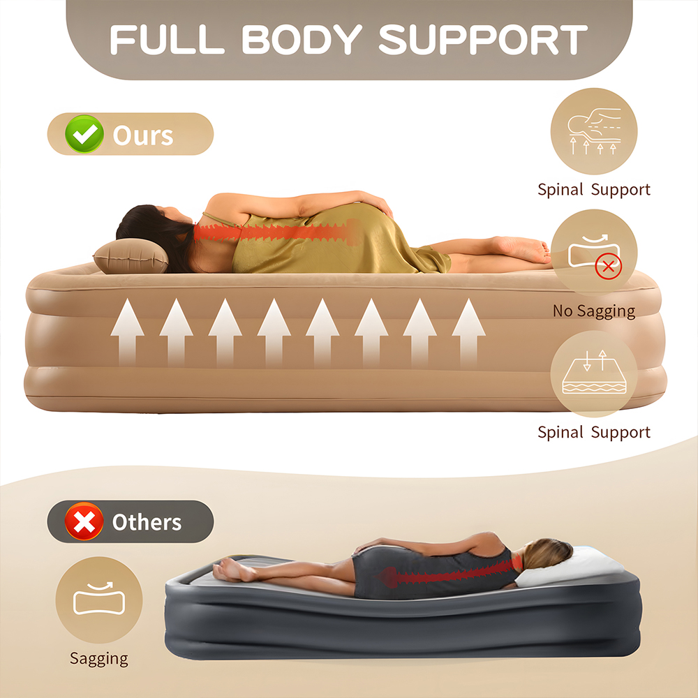 Materasso ad aria Queen con po - Outdoor Camping Mattress recensione e prezzo