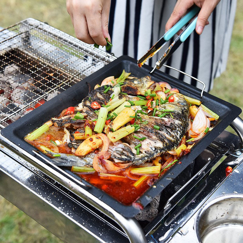 Padella per grigliare quadrata - Camp Cooking Set recensione e prezzo