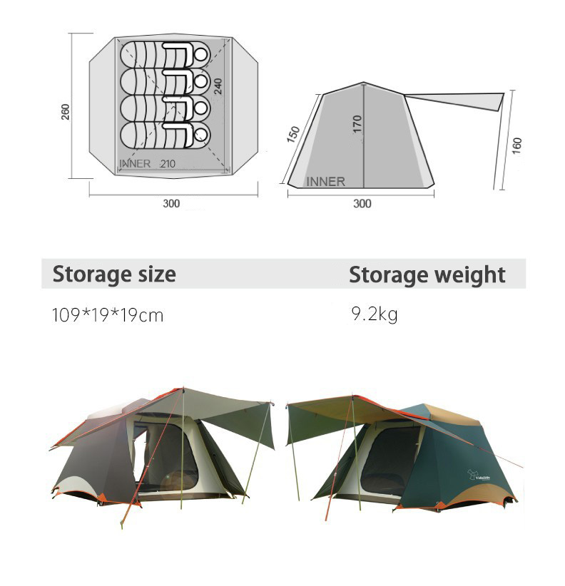 Vidalido Khemah Kemah Namiot A - Camping Zelt Outdoor recensione e prezzo