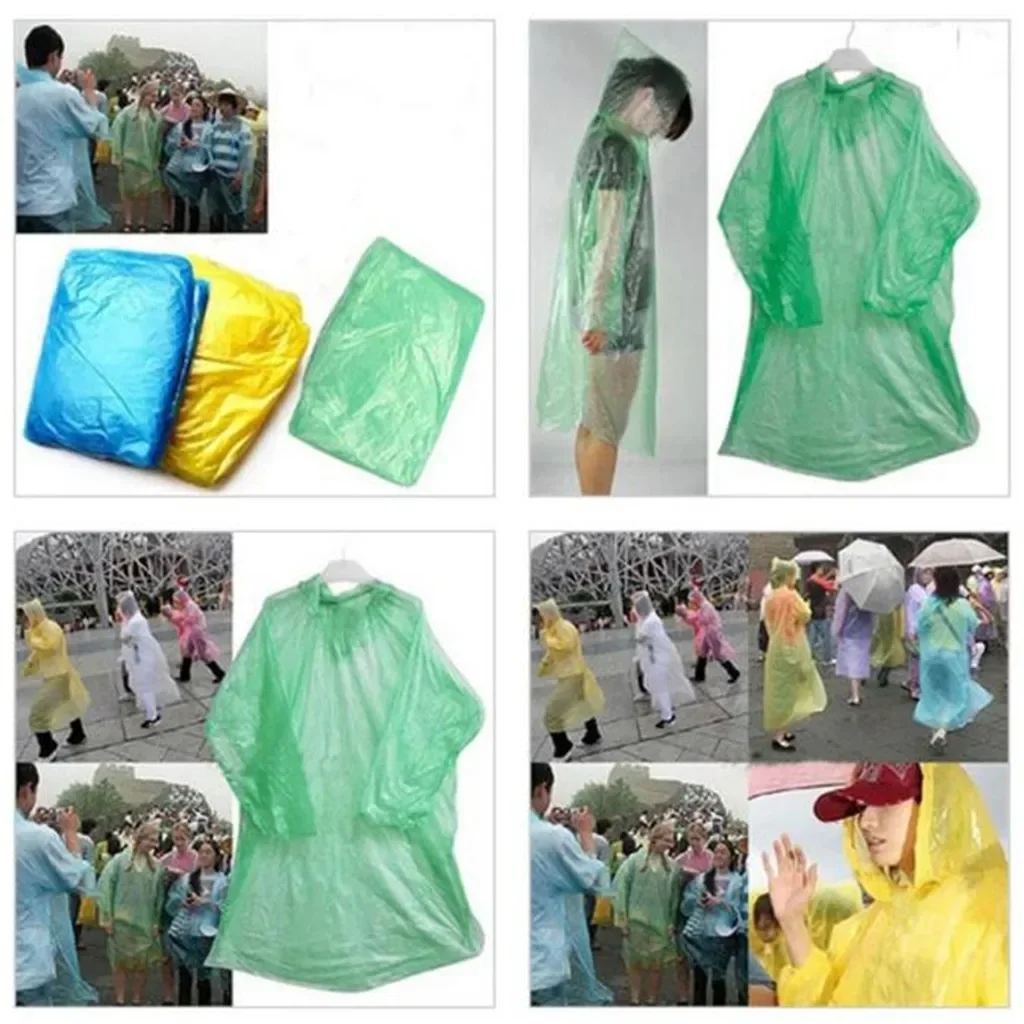 5/10PC Impermeabile Usa E Gett - Camping Rain Poncho recensione e prezzo