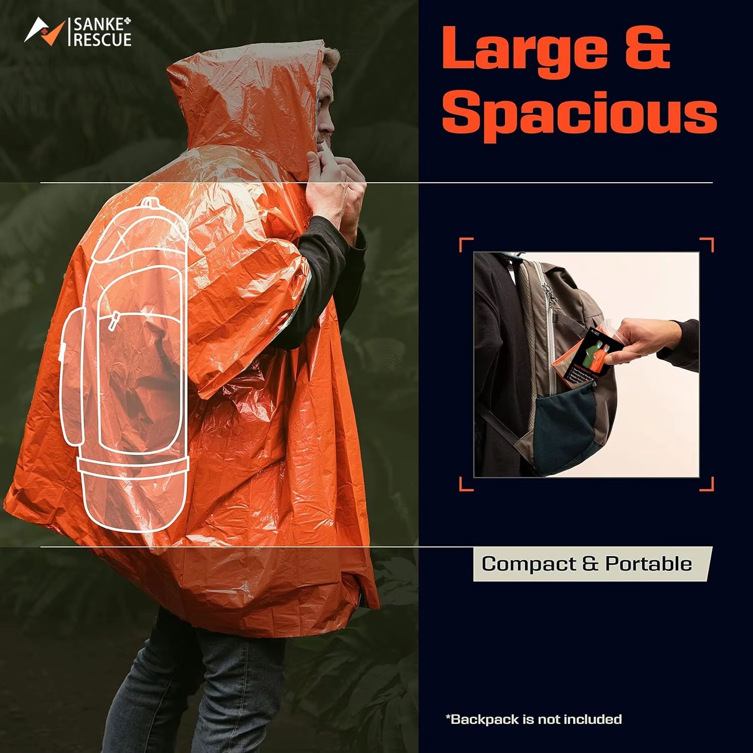 Poncho Impermeabile di Emergen - Camping Rain Poncho recensione e prezzo
